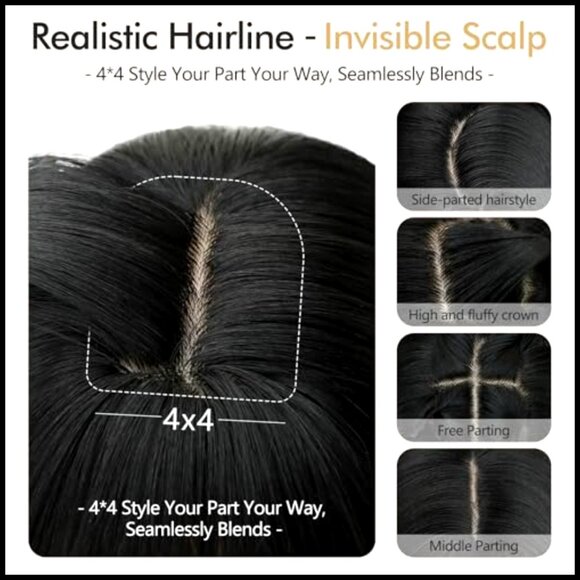 Straight Layered Wig with Bangs Realistic Scalp Heat Resistant Synthetic main image 5